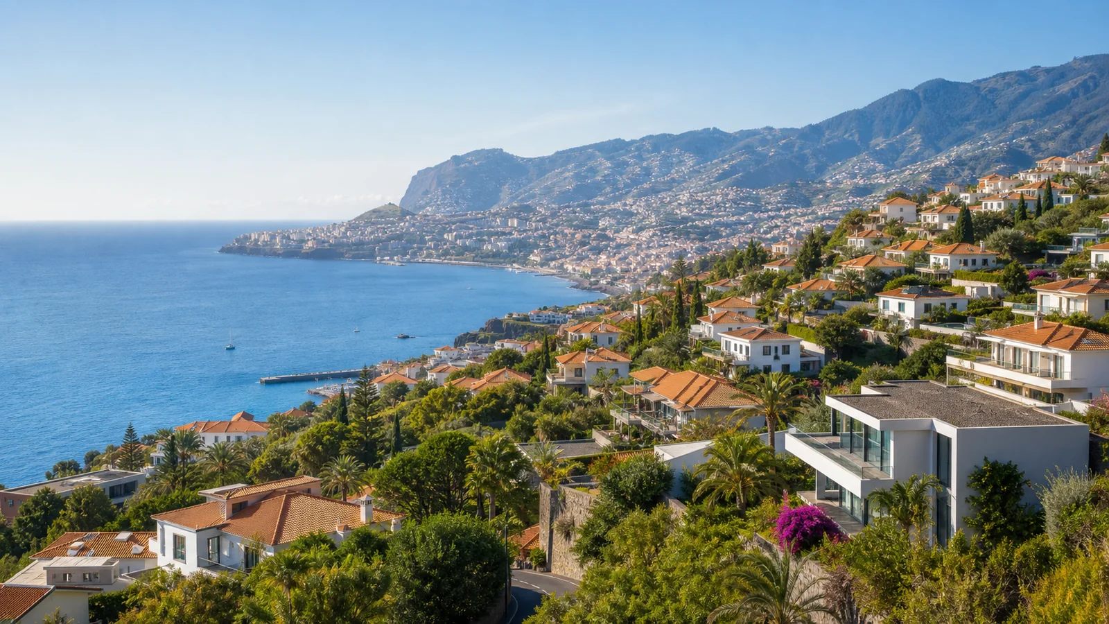 Vista residencial premium da Madeira